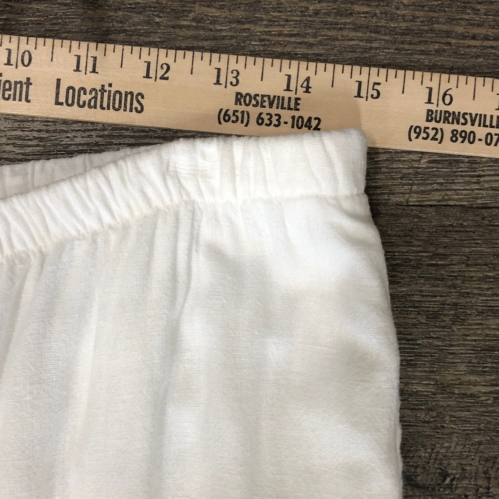 A New Day Linen Blend Wide Leg Pull On Pants with Drawstring Size Medium - Picture 3 of 8